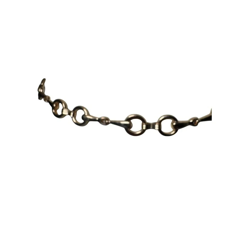 Chunky Horsebit Gold Chain Belt Equestrian vintage womens statement belt